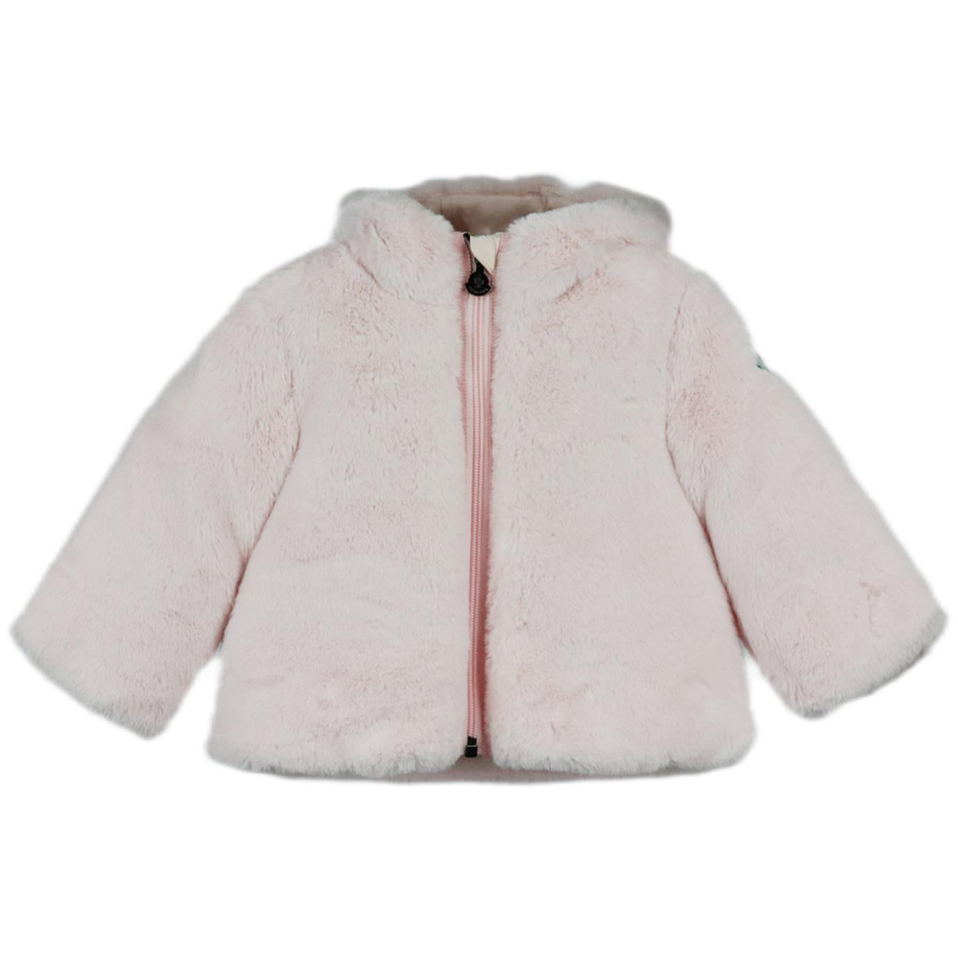 MONCLER BABY GIRLS FAUX FUR DOWN PADDED JACKET 9-12 MONTHS