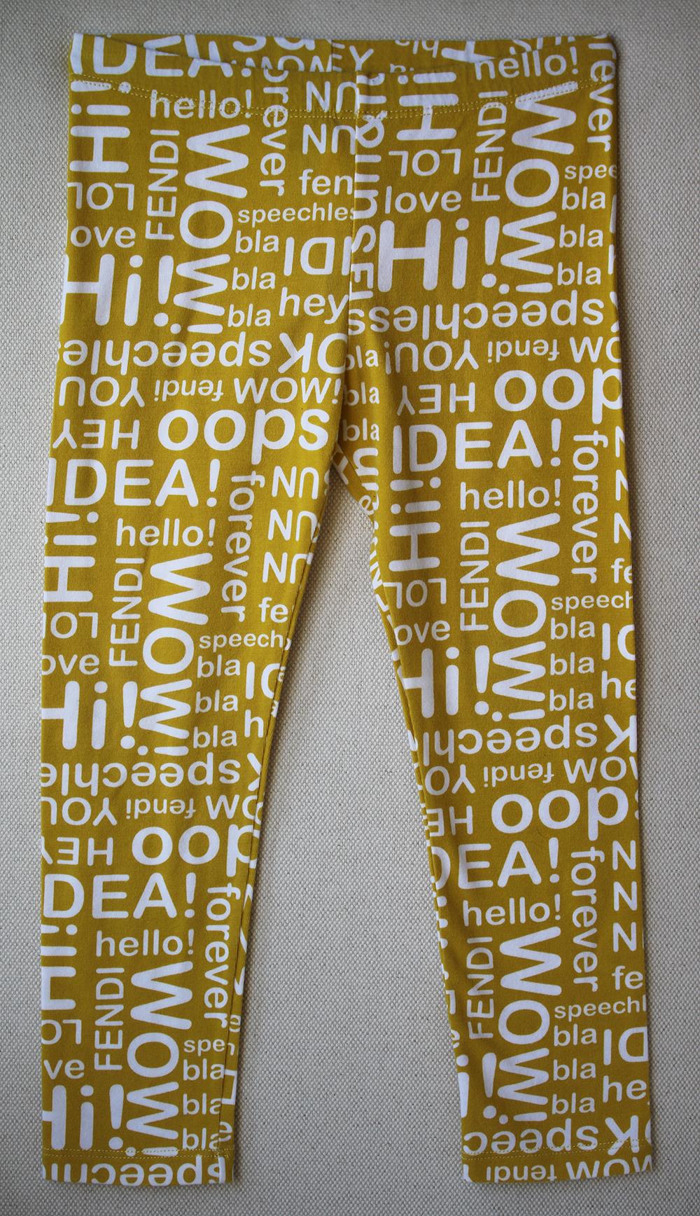 FENDI KIDS GIRLS TEXT LEGGINGS 4 YEARS