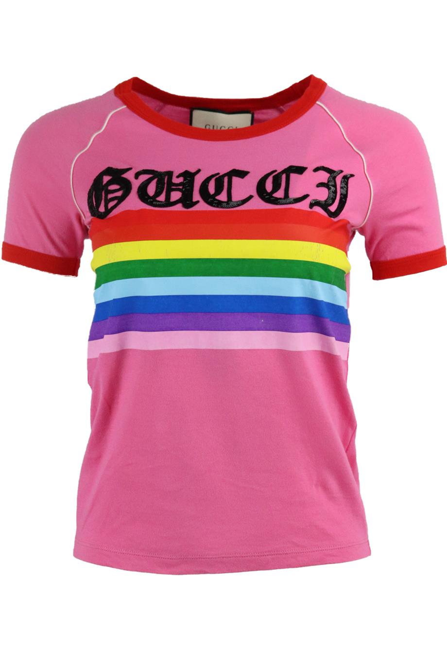 GUCCI PRINTED COTTON JERSEY T-SHIRT XSMALL