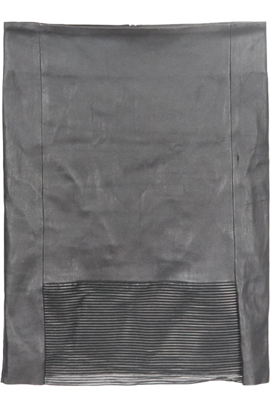 JITROIS STRETCH LEATHER MINI SKIRT FR 34 UK 6