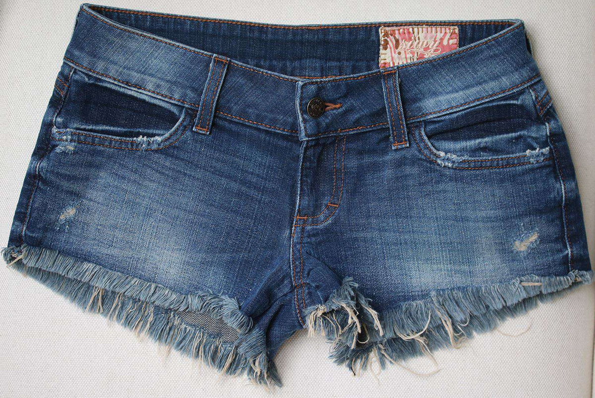 SIWY CAMILLA CUTOFF DENIM SHORTS IN FOLLOW THE LEADER W25 UK 6/8