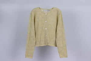 CHRISTAIN DIOR KIDS GIRLS METALLIC COTTON BLEND CARDIGAN 8 YEARS