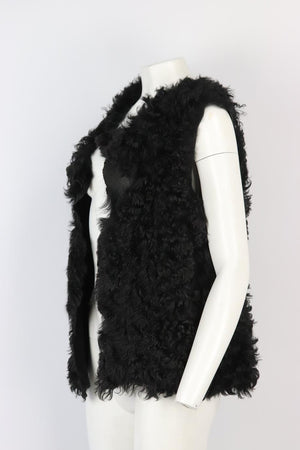 DOLCE AND GABBANA REVERSIBLE SHEARLING GILET SMALL