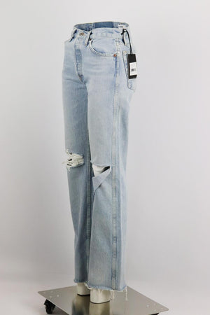 RE/DONE DISTRESSED HIGH RISE STRIAGHT LEG JEANS W26 UK 8