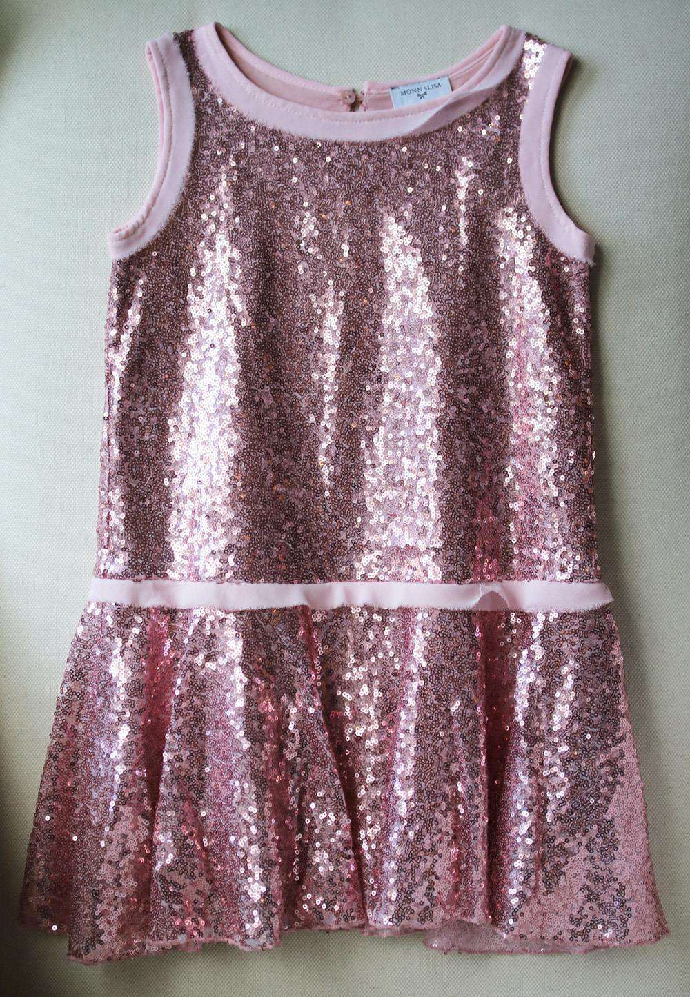 MONNALISA KIDS GIRLS SEQUIN DRESS 6 YEARS