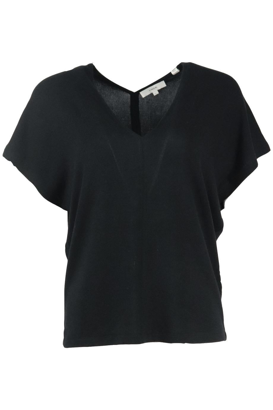 VINCE RIBBED COTTON BLEND VEST SMALL