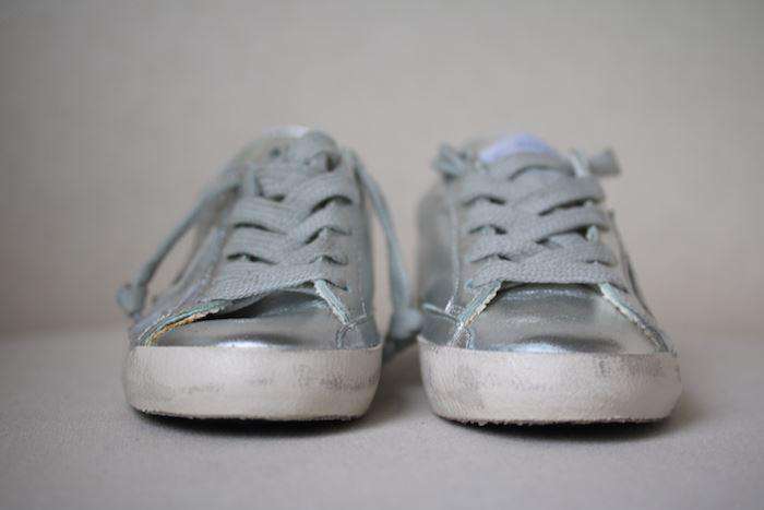 GOLDEN GOOSE FOR BONPOINT LTD EDITION SILVER KIDS TRAINERS EU 26 UK 8.5