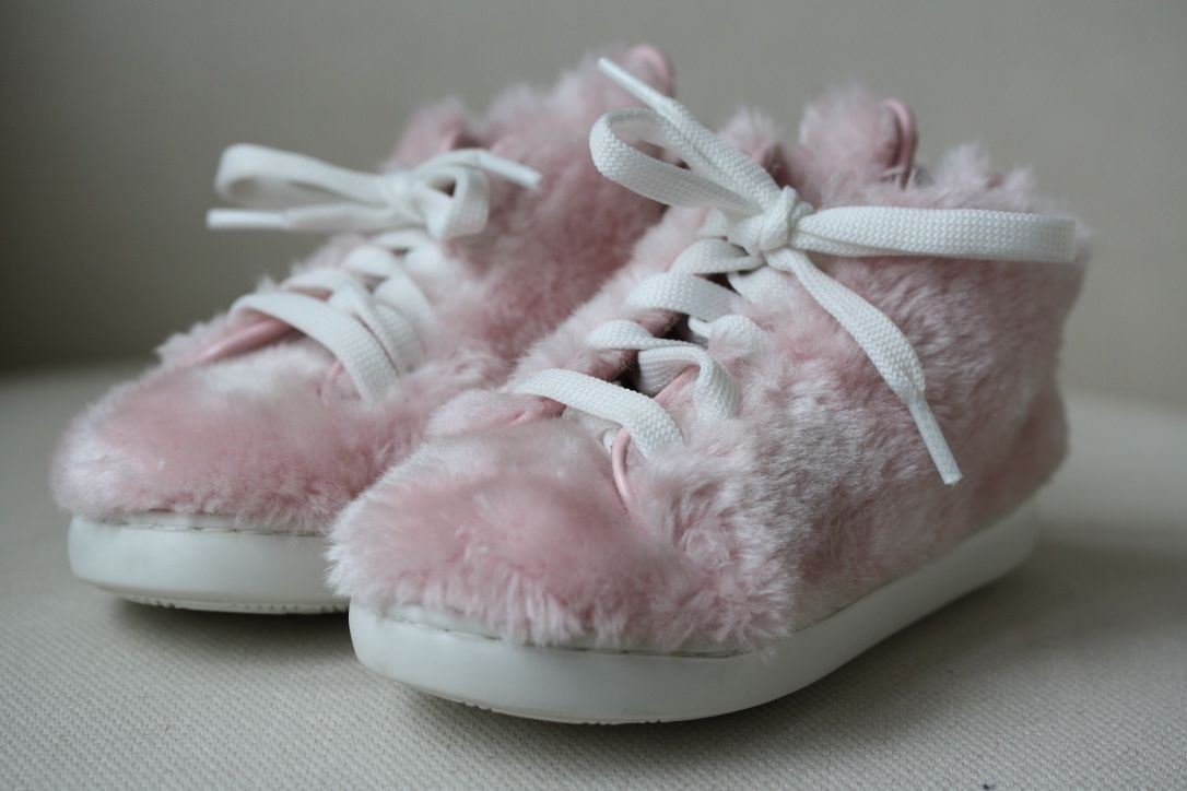 MINNA PARIKKA BABY FAUX FUR HIGH TOP SNEAKERS SHOES EU 21 UK 4/5