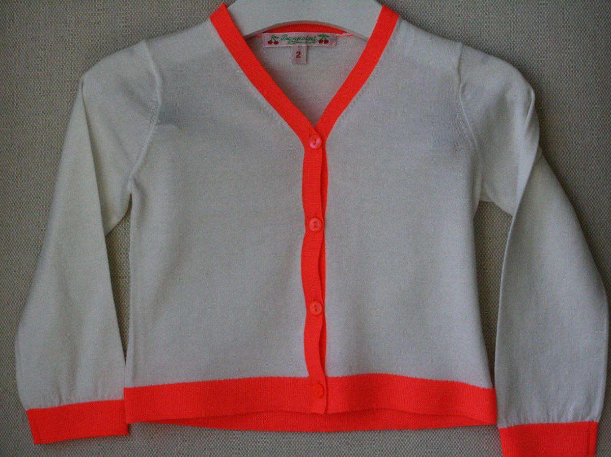 BONPOINT BABY NEON COTTON CARDIGAN 2 YEARS