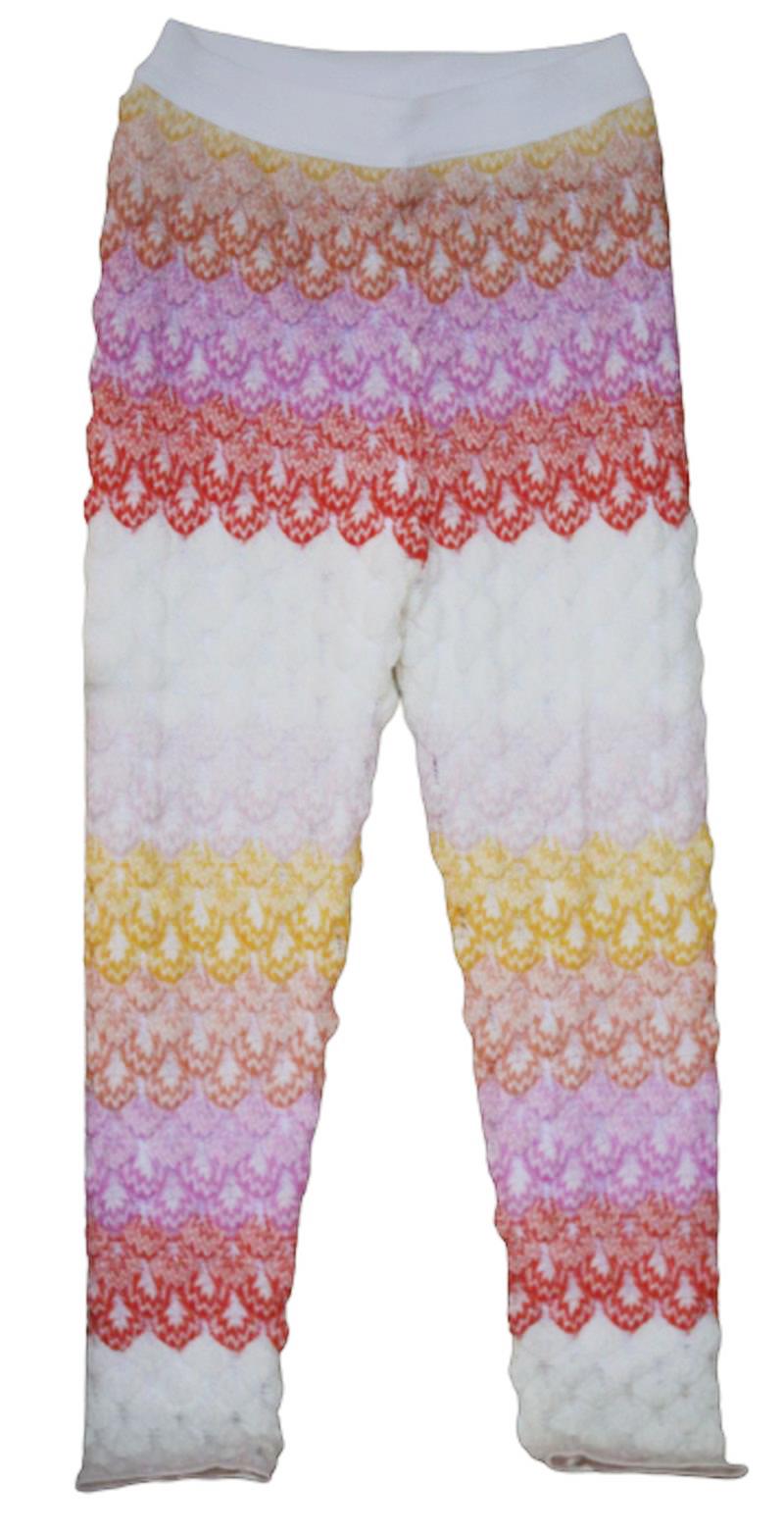 MISSONI GIRLS KNITTED CHEVRON LEGGINGS 4-5 YEARS