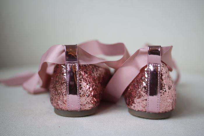 ANGEL'S FACE GIRLS PINK GLITTER BALLERINA SHOES EU 29 UK 11