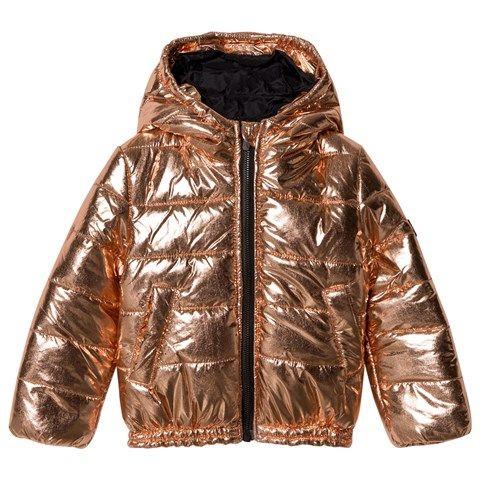 KENZO KIDS GIRLS METALLIC PADDED JACKET 6 YEARS