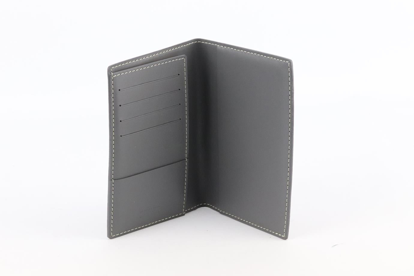 GOYARD GRENELLE PERSONALISED COATED CANVAS AND LEATHER PASSPORT HOLDER