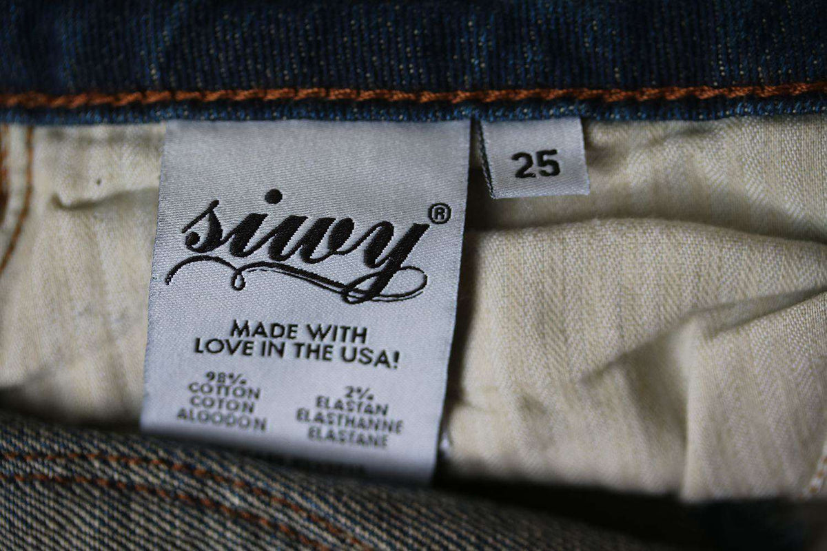 SIWY CAMILLA CUTOFF DENIM SHORTS IN FOLLOW THE LEADER W25 UK 6/8