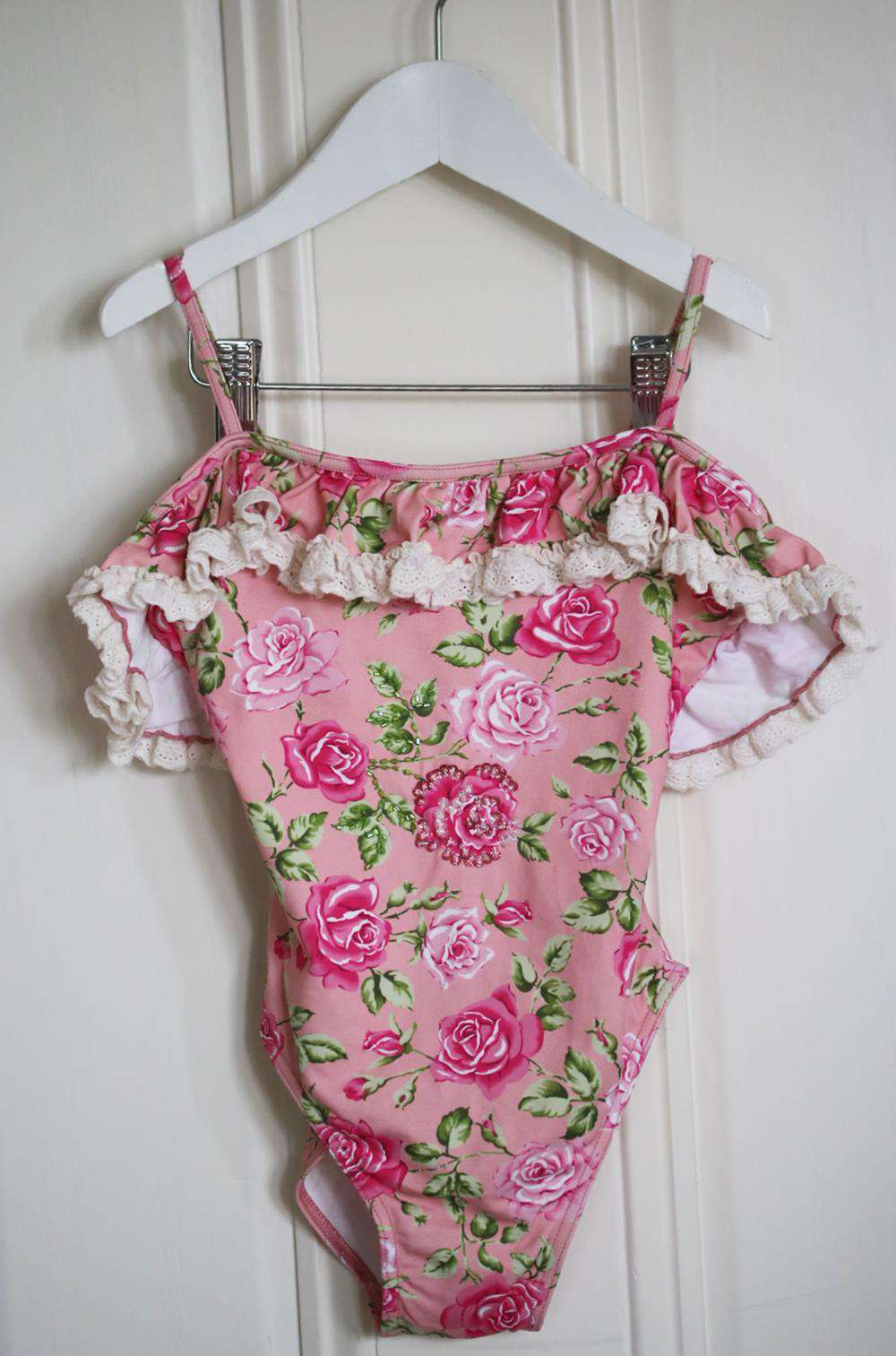 SELINI ACTION KIDS GIRLS ROSE PRINT SWIMSUIT 6 YEARS