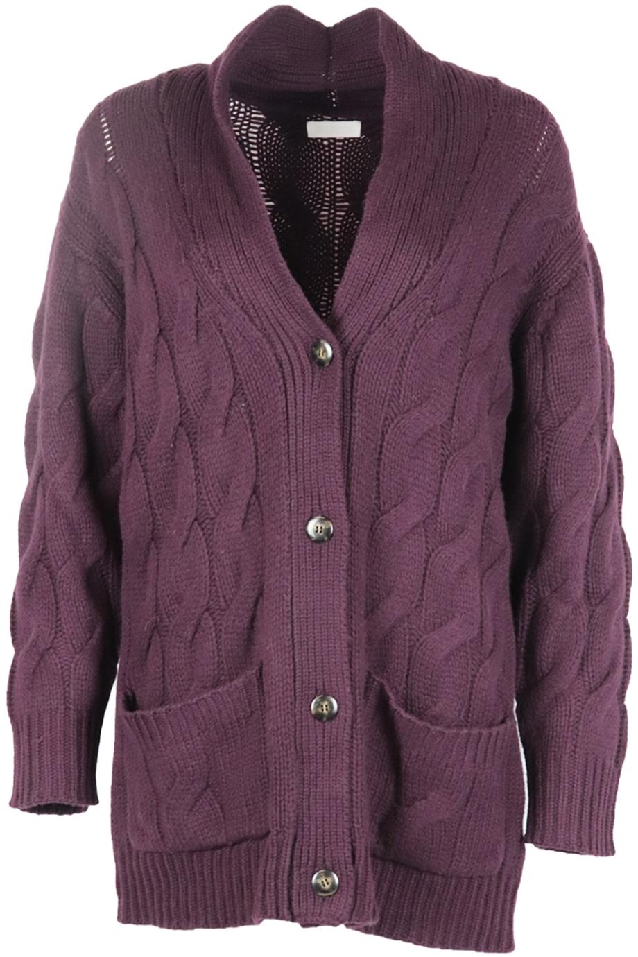 SABLYN OVERSIZED CABLE KNIT CASHMERE CARDIGAN XSMALL