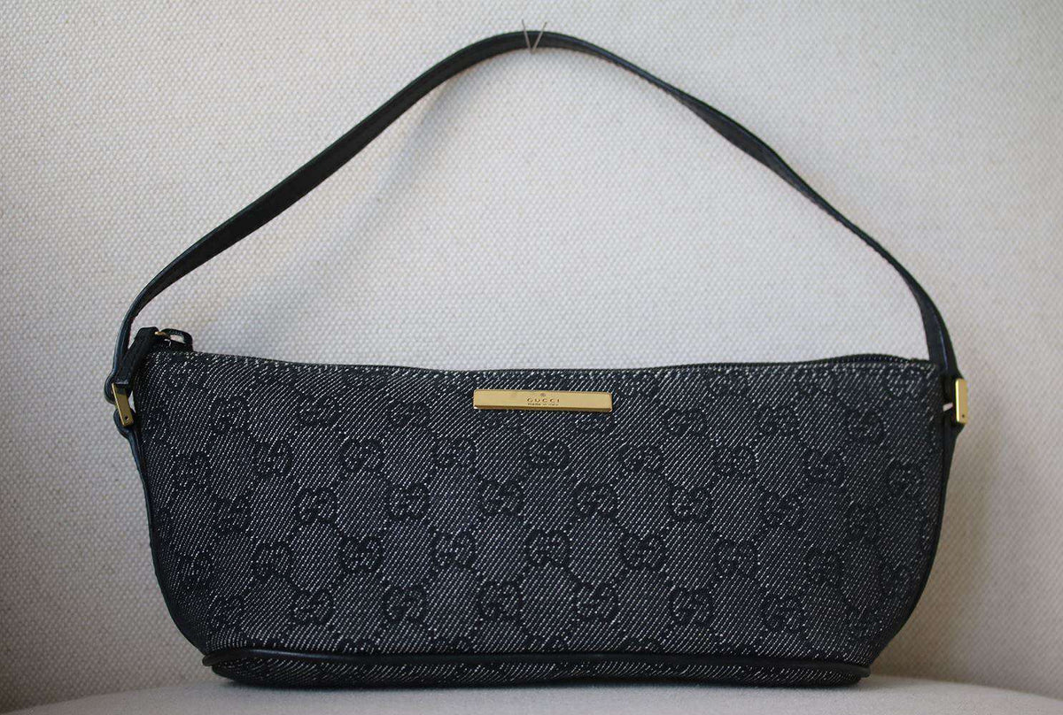 GUCCI MONOGRAM CANVAS POCHETTE BAG