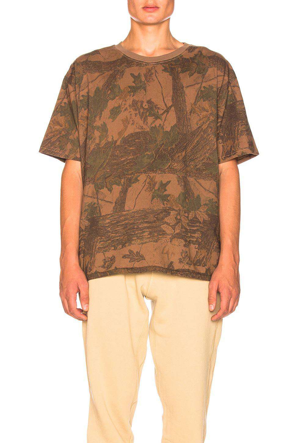 YEEZY SEASON 4 CAMO COTTON T-SHIRT MEDIUM