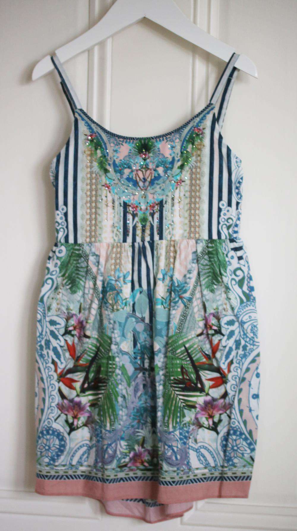 CAMILLA KIDS GIRLS EMBELLISHED PRINTED COTTON DRESS 6 YEARS