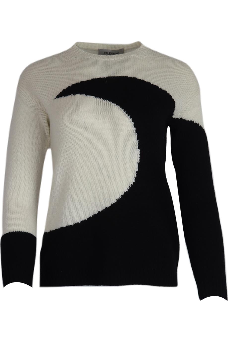 VALENTINO TWO TONE CASHMERE SWEATER SMALL
