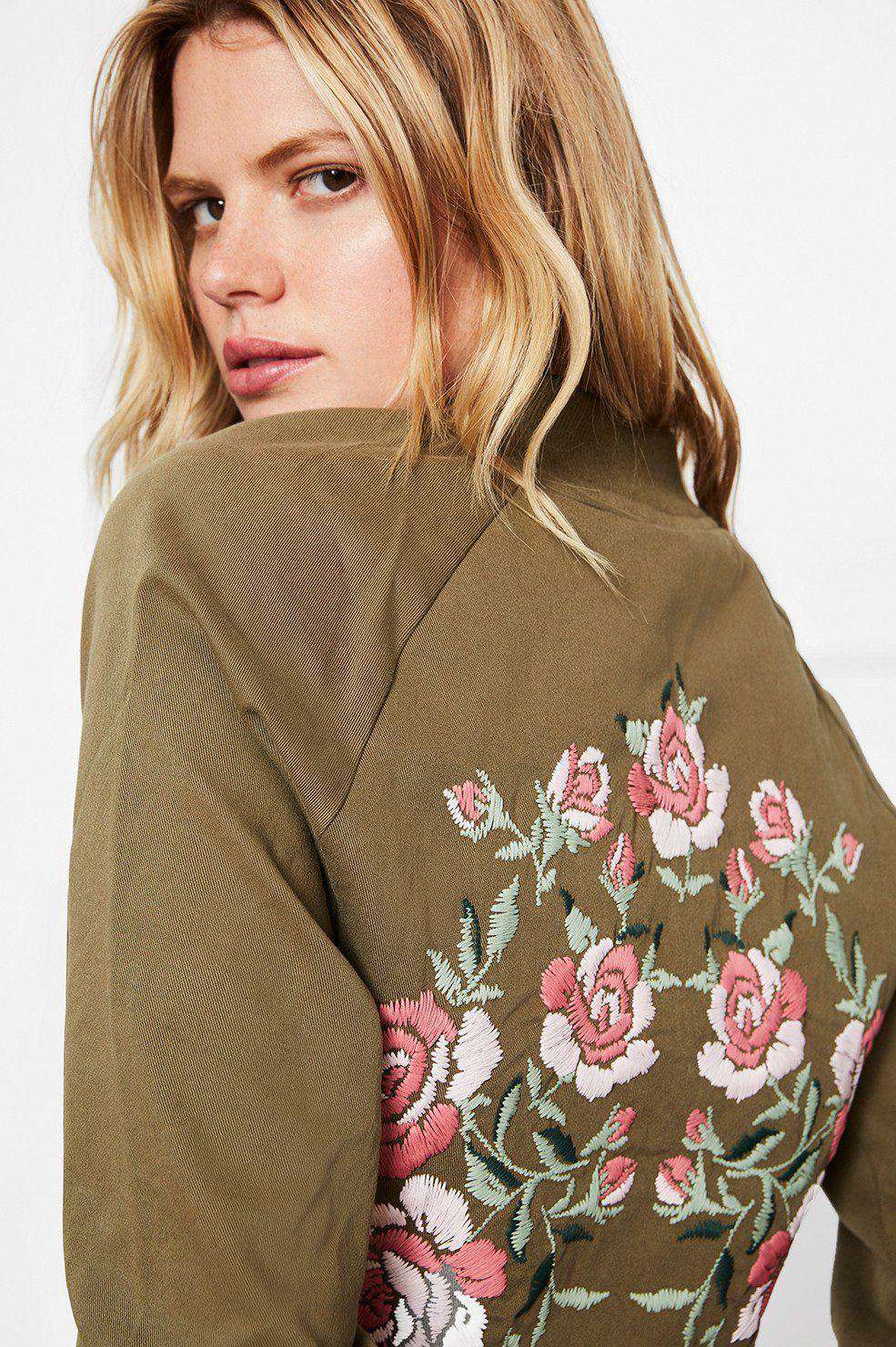 ANINE BING EMBROIDERED BOMBER JACKET XSMALL