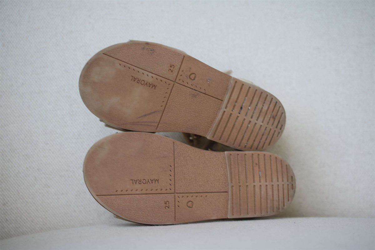 MAYORAL GIRLS GOLD BOW SANDALS EU 25 UK 7.5