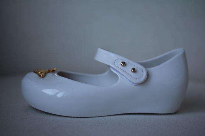 MINI MELISSA VIVIENNE WESTWOOD IVORY ORB JELLY SHOES EU 25-26 UK 8