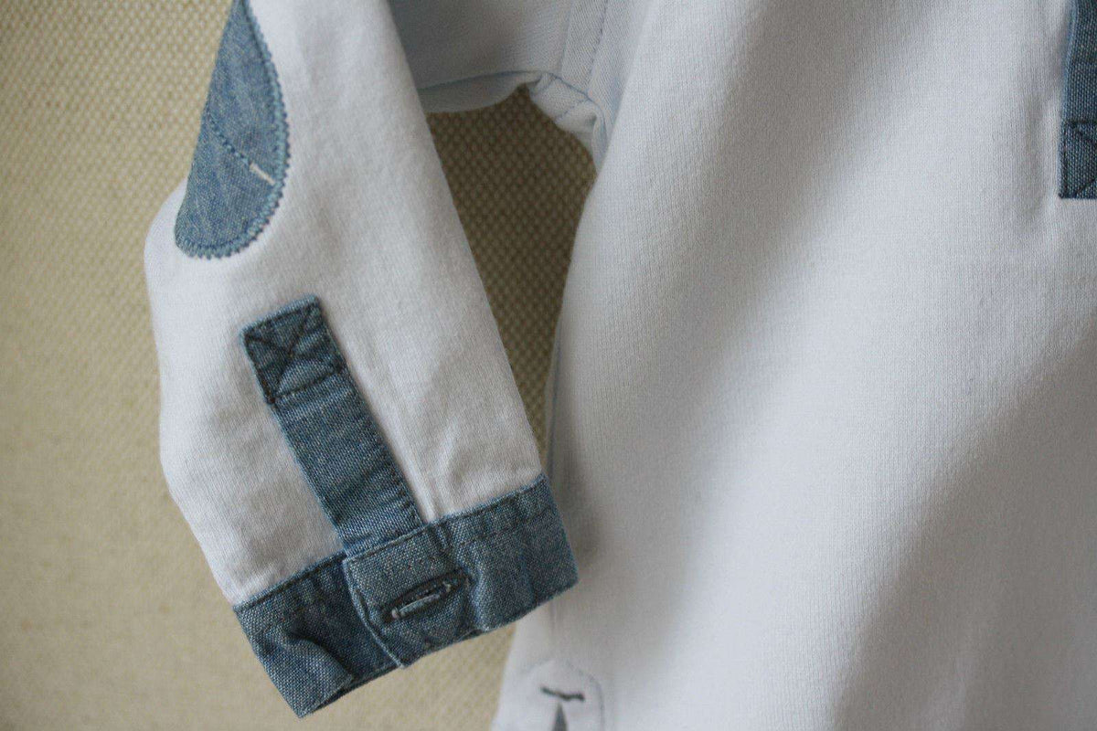 TARTINE ET CHOCOLAT BABY BLUE POLO SHIRT 3 MONTHS
