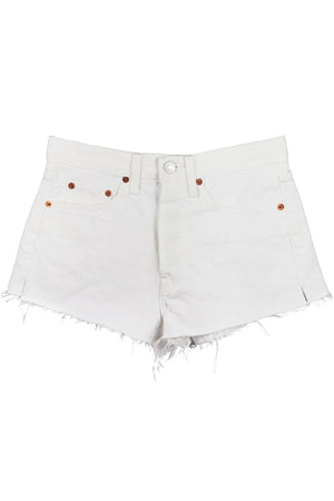 RE/DONE DISTRESSED HIGH WAISTED DENIM SHORTS W26 UK 8