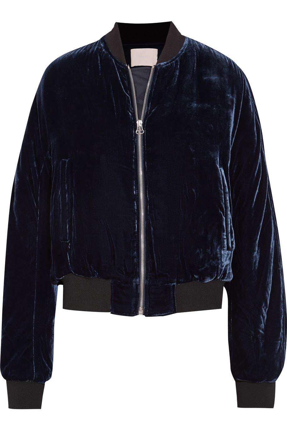 DION LEE VELVET BOMBER JACKET UK 12