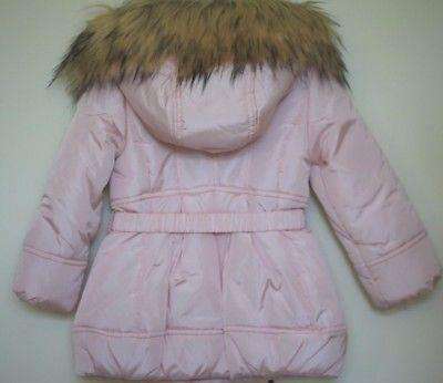 MONNALISA BABY GIRLS PADDED PINK JACKET COAT WITH FUR TRIM  36 MONTHS