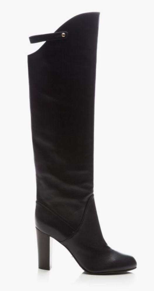 SERGIO ROSSI OVER-THE-KNEE LEATHER BOOTS EU 37.5 UK 4.5 US 7.5