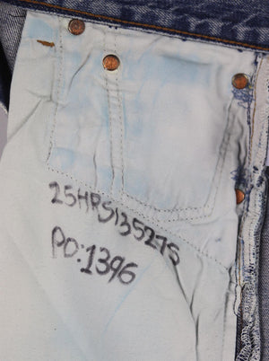 RE/DONE DISTRESSED HIGH WAISTED DENIM SHORTS W25 UK 6/8