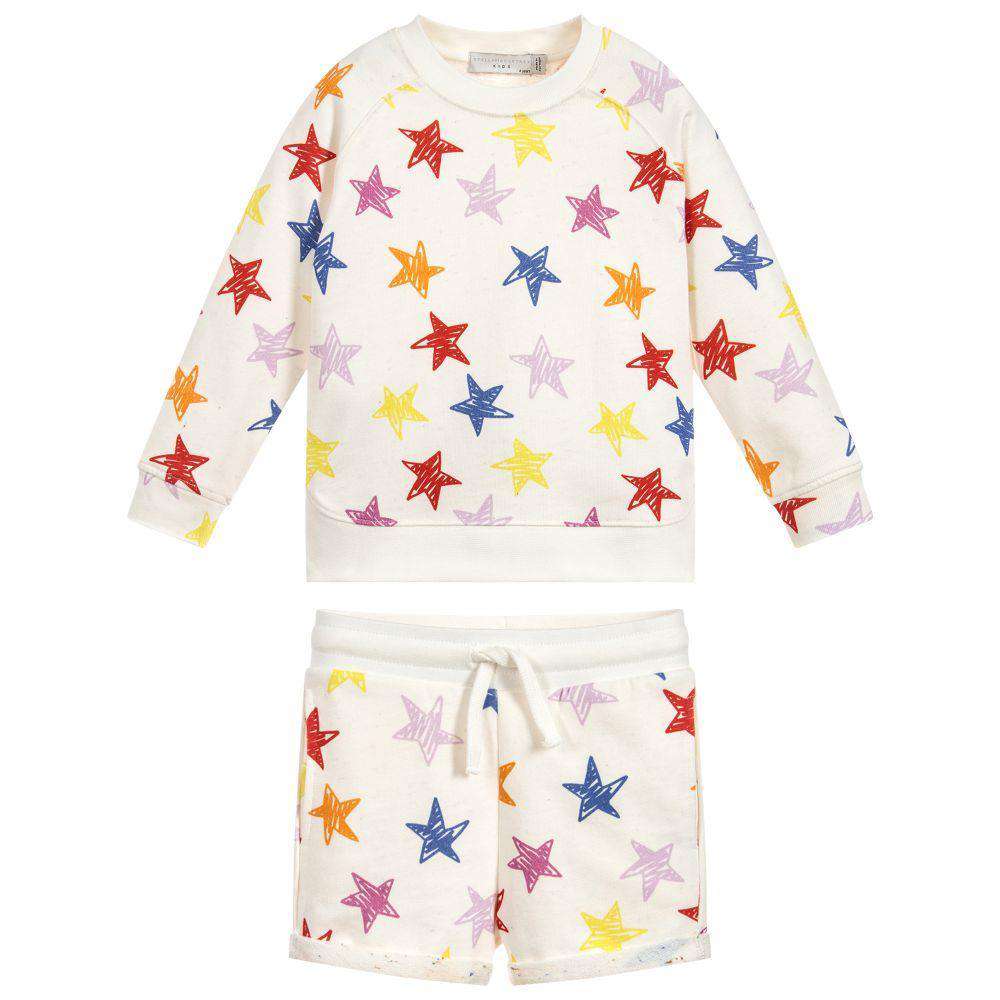 STELLA MCCARTNEY KIDS GIRLS STAR COTTON TRACKSUIT 6 YEARS