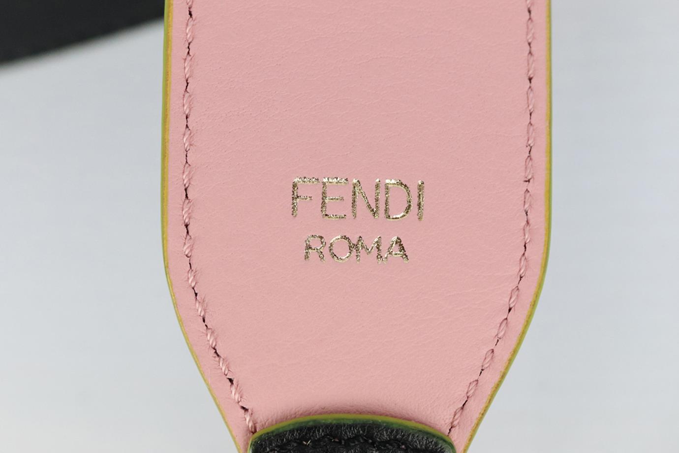 FENDI TWO TONE LEATHER BAG STRAP
