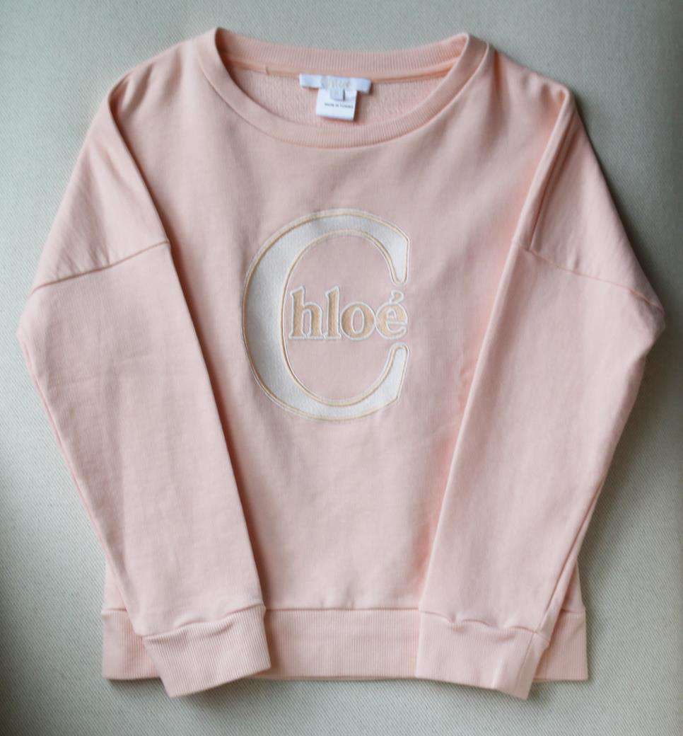 CHLOÉ KIDS GIRLS LOGO PRINT COTTON SWEATSHIRT 6 YEARS