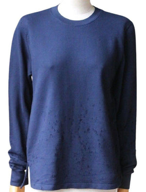 COTTON CITIZEN MALIBU DESTROYED CREWNECK SWEATER XSMALL