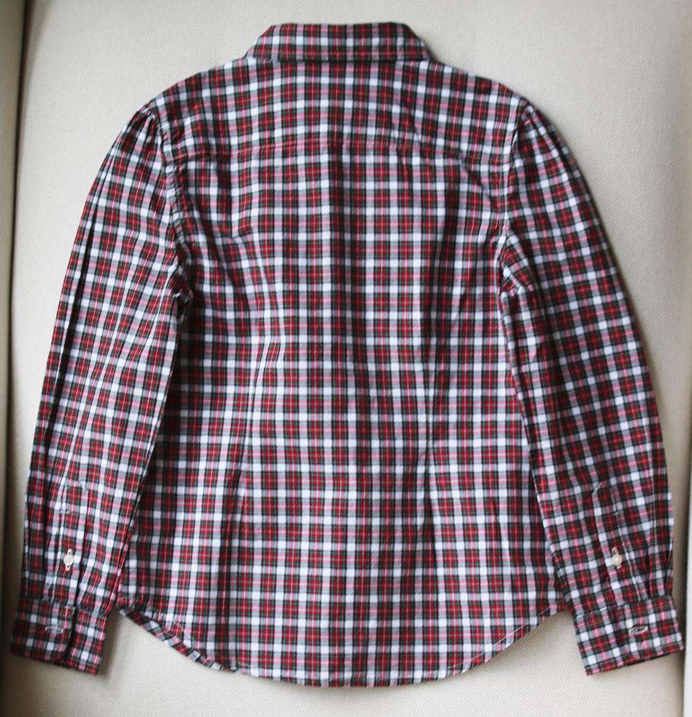 POLO RALPH LAUREN KIDS GIRLS RUFFLE FRONT PLAID SHIRT 6 YEARS