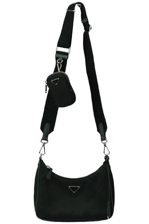 PRADA RE-EDITION 2005 TEXTURED LEATHER AND NYLON SHOULDER BAG