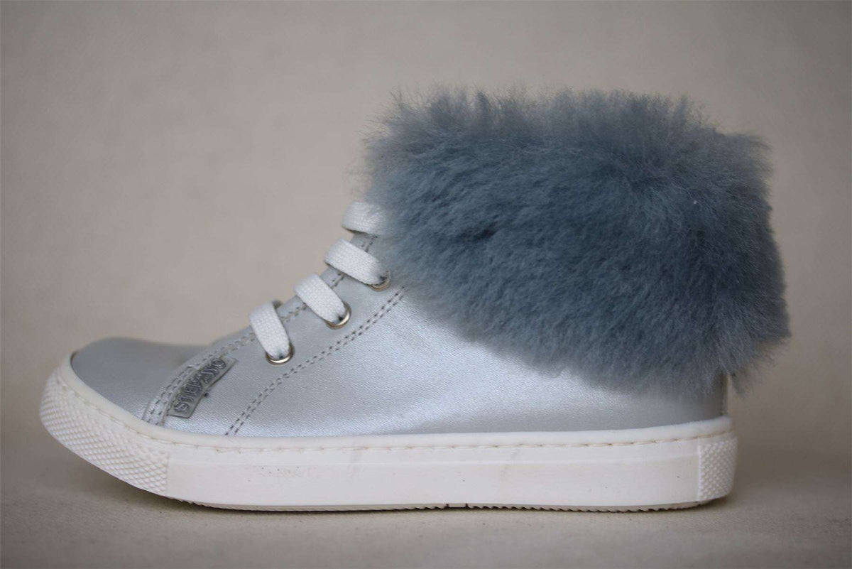 STEP2WO GIRLS MOUSE FLUFFY MID-TOP TRAINERS EU 25 UK 8