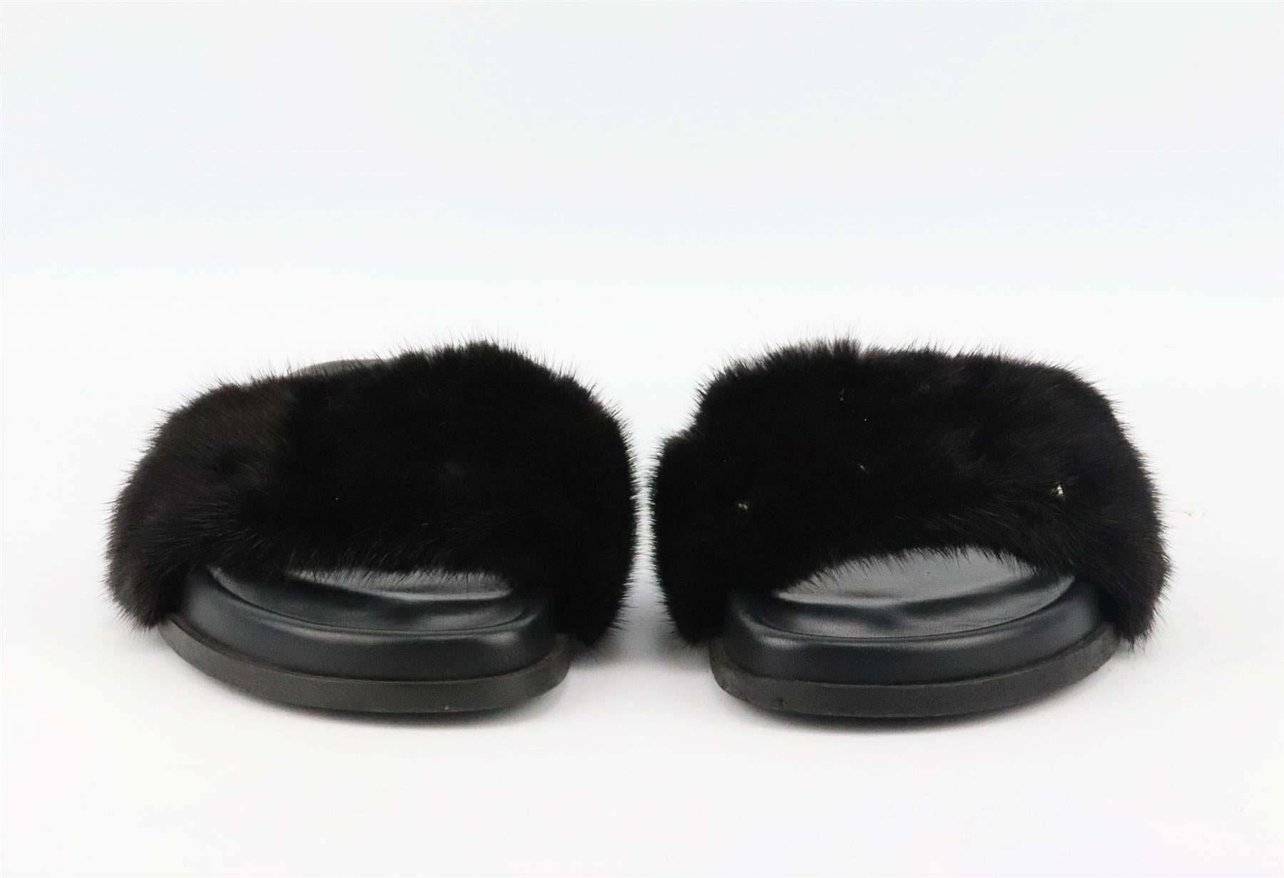 Valentino fur slippers Clearance