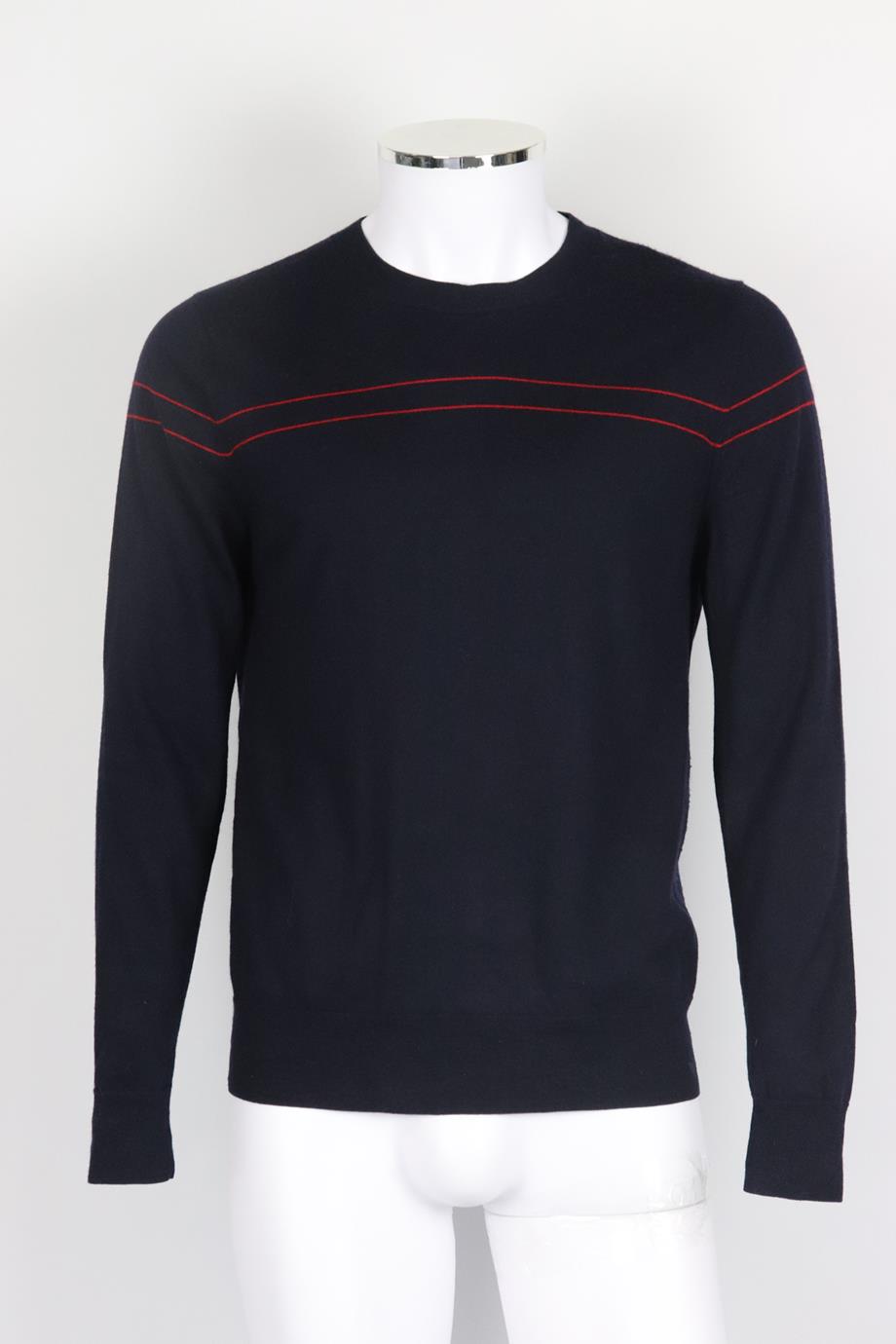 DRIES VAN NOTEN MEN'S STRIPED WOOL SWEATER MEDIUM
