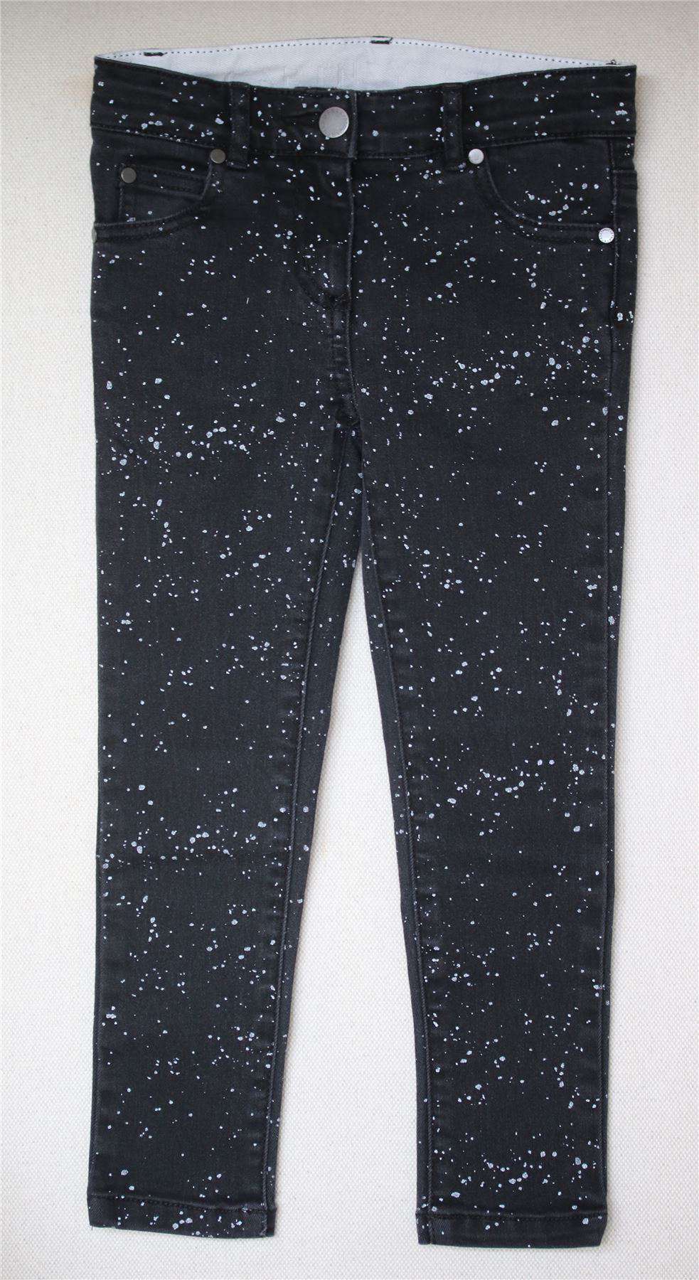 STELLA MCCARTNEY KIDS GIRLS BLACK PAINT SPLATTER JEANS 5 YEARS