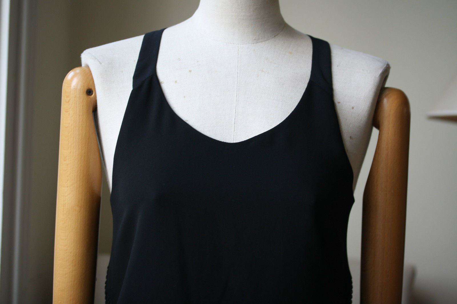 RAG AND BONE BLACK DOUBLE LAYER MESH TOP SMALL