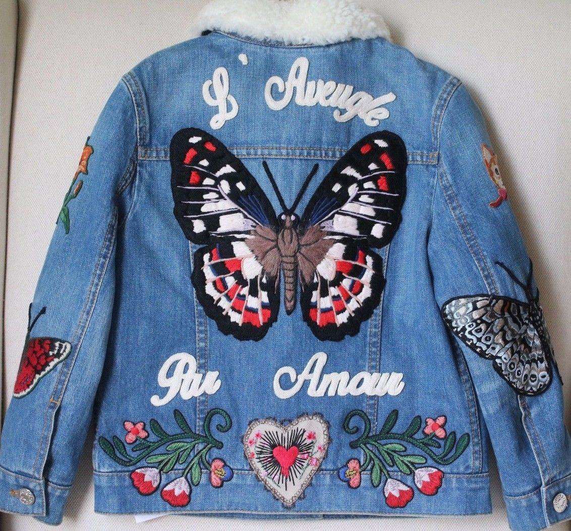 GUCCI BABY PINK GIRLS DENIM JACKET 4 YEARS