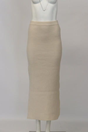 ALLUDE WOOL AND CASHMERE BLEND MIDI SKIRT SMALL