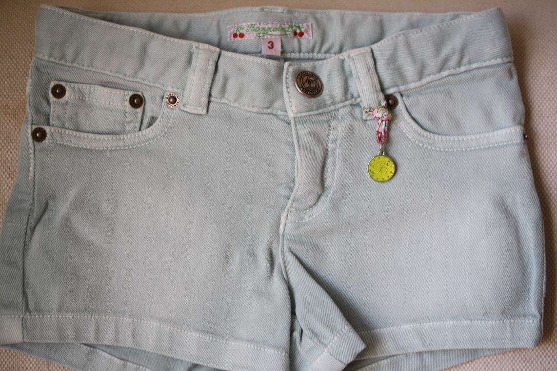 BONPOINT BABY GIRLS CENDY BLUE DENIM SHORTS 3 YEARS