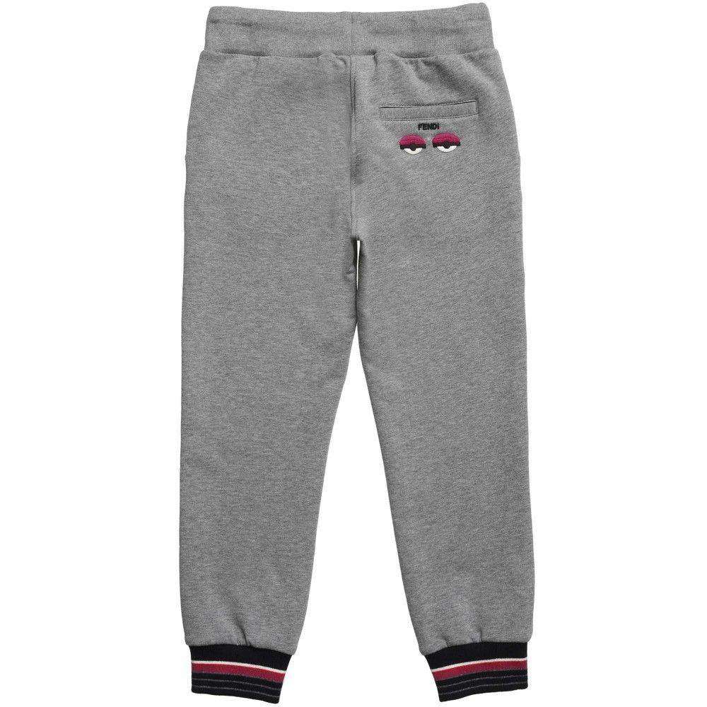 FENDI BABY GREY MONSTER TRACKSUIT TROUSERS 6 MONTHS