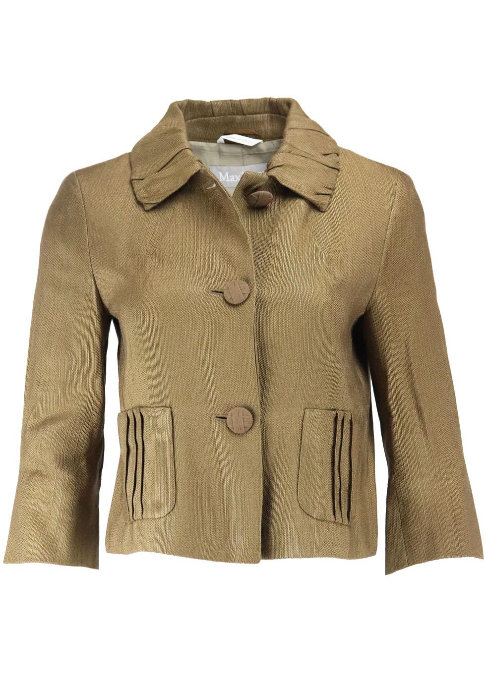 MAX MARA LINEN BLEND JACKET IT 40 UK 8