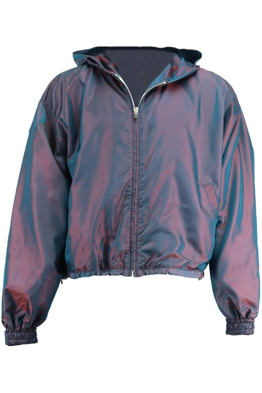 FEAR OF GOD MEN'S HOODED SHELL TRACK JACKET SMALL